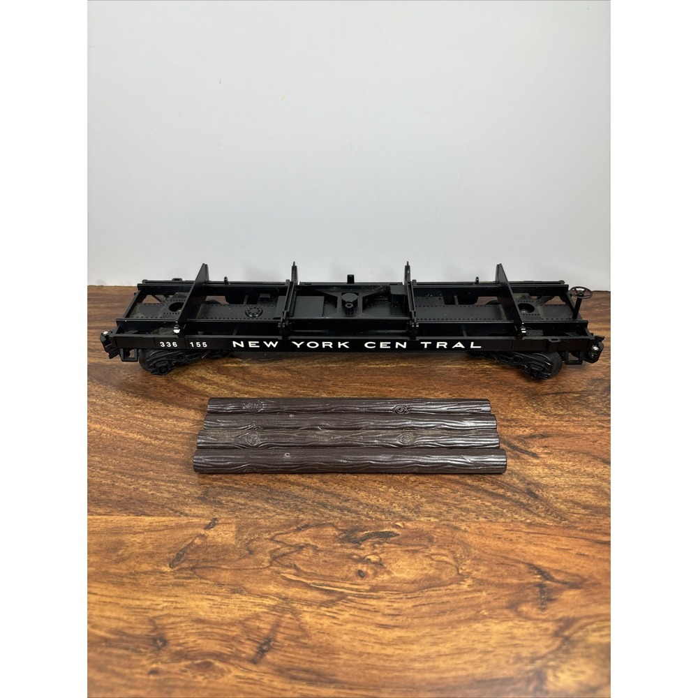 K-Line 336155 NYC Operating Log Dump Car w/ 4‎ Logs O/027 ga. wks/ Lionel 2005